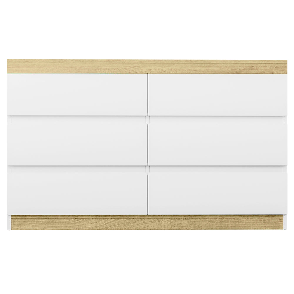 LIOR Chest of Drawers White and Oak