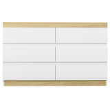 LIOR Chest of Drawers White and Oak