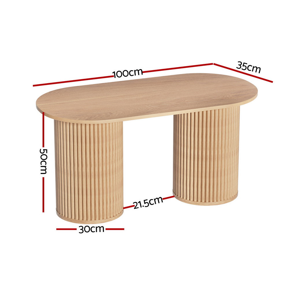 Aria Coffee Table Oval 100CM Pine Samuel