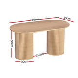 Aria Coffee Table Oval 100CM Pine Samuel