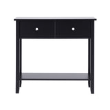 Artiss Console Table Hallway Sofa Entryway Entrance 2 Drawers 80CM Black