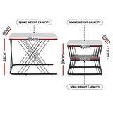 Artiss Nesting Coffee Table Set of 2 Marble Effect