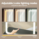 Artiss Dressing Table Vanity Desk Set Stool Led Black