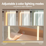 Artiss Dressing Table Vanity Desk Set Stool Led White