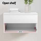Floating Bedside Table Drawer White