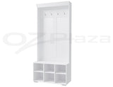 Artiss Shoe Rack Cabinet Hall Tree Coat Rack 180CM White