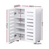 Artiss Shoe Rack Cabinet 20 Pairs 5-tier White Alster