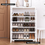 Artiss Shoe Rack Cabinet 20 Pairs 5-tier White Alster