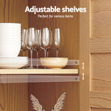 Artiss Buffet Sideboard Storage Cabinet Kitchen Cupboard Faux Drawer 150CM Pine