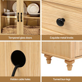 Artiss Buffet Sideboard Storage Cabinet Kitchen Cupboard Faux Drawer 150CM Pine