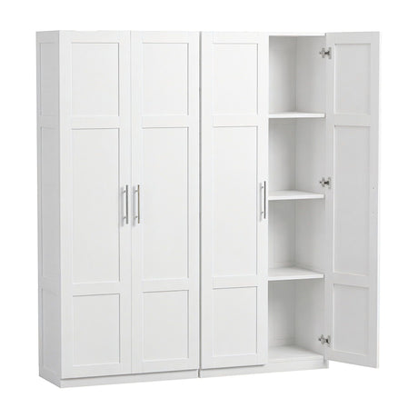 Artiss 2x Buffet Sideboard Cabinet Pantry Hutch Kitchen Storage Organiser White