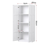 Artiss 2x Buffet Sideboard Cabinet Pantry Hutch Kitchen Storage Organiser White