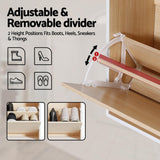 Artiss Shoe Rack Cabinet 24 Pairs Adjustable Shelf Pine