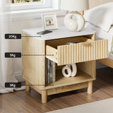 Artiss Bedside Table Nightstand 1 Drawer Shelves Pine