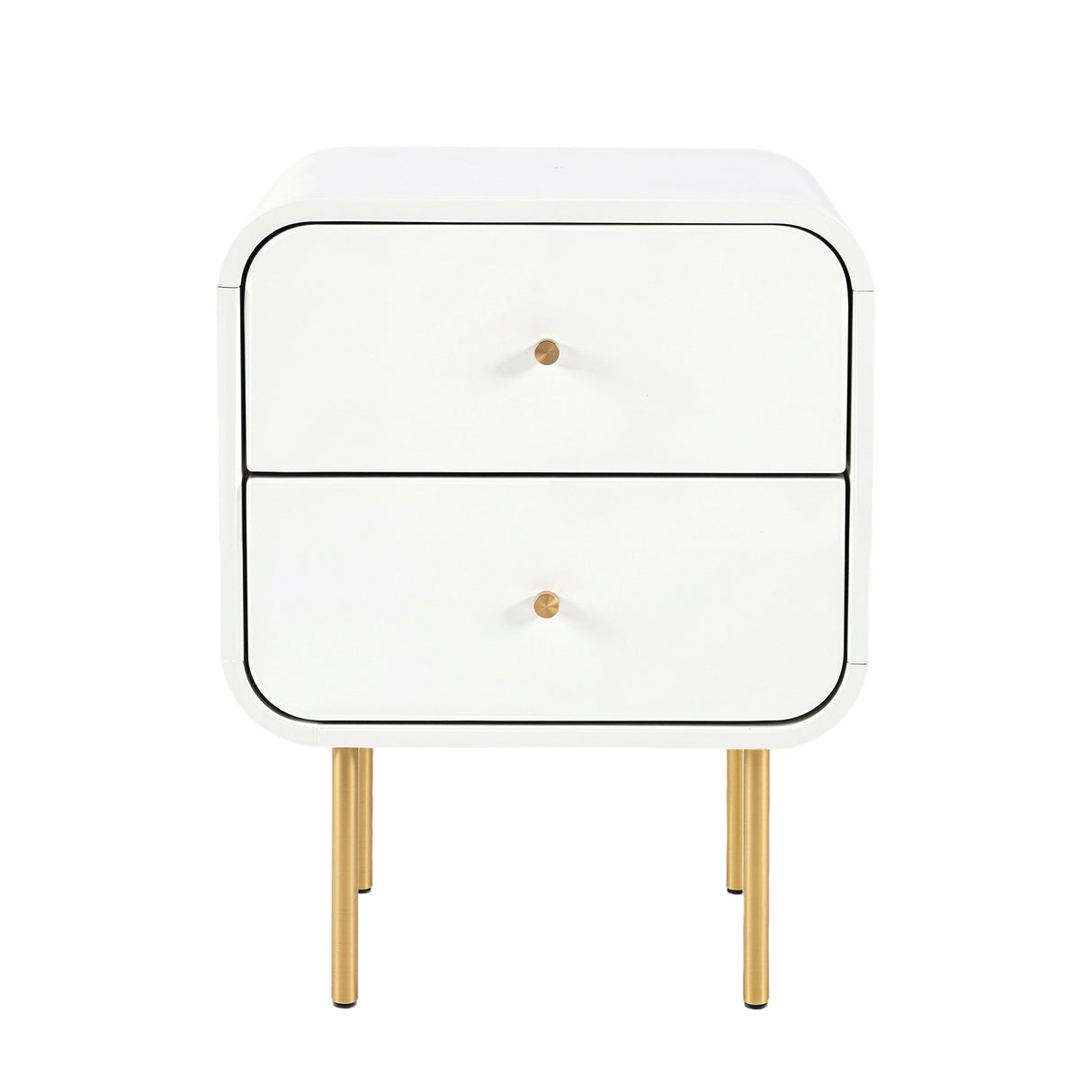 Artiss Bedside Table 2 Drawers Side End Table Nightstand White