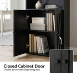 Artiss 6-Tier Bookshelf Display Cabinet Storage Black