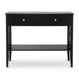 Artiss Console Table 2 Drawers 100CM Black
