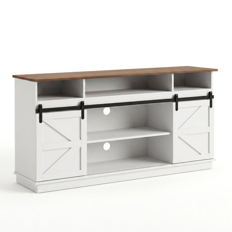 Artiss Buffet Sideboard Cabinet 150cm 3-Tier Kitchen Storage Sliding Doors White