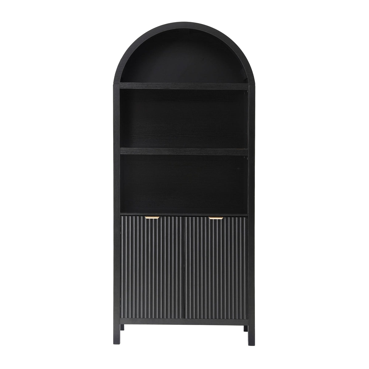 Artiss Buffet Sideboard Cabinet Pantry 180CM Arched Storage Bookshelf Black