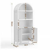 Artiss Buffet Sideboard Cabinet Pantry X2 180CM Arched Storage Bookshelf White
