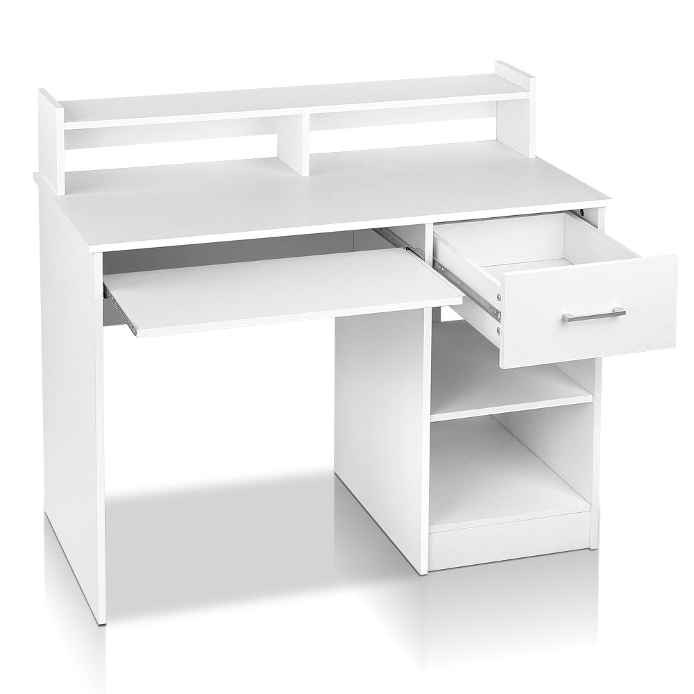 Office Computer Desk with Storage White