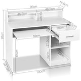 Office Computer Desk with Storage White