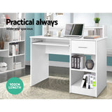 Office Computer Desk with Storage White