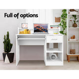 Office Computer Desk with Storage White