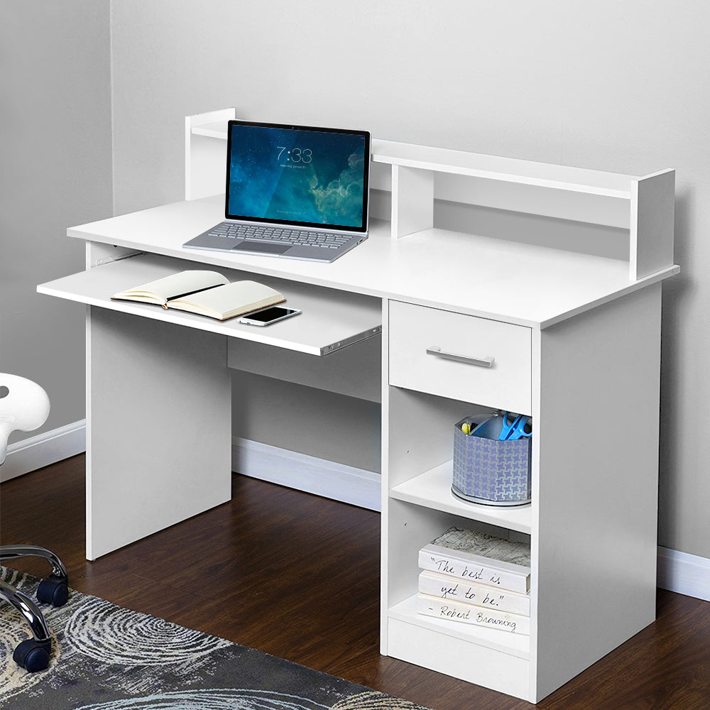 Office Computer Desk with Storage White