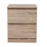 Bedside Table 2 Drawers - PEPE Oak