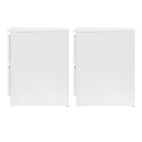 Artiss 2x Bedside Table 2 Drawers - PEPE White