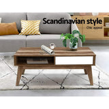 Sanna Wood & White Coffee Table