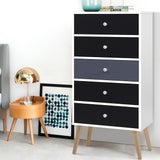 5-Drawer Tallboy Scandinavian Inspired Two-Toned