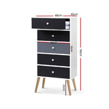 5-Drawer Tallboy Scandinavian Inspired Two-Toned
