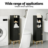 Artiss Bathroom Storage Cabinet Floor Organizer Toilet Corner Adjustable Black