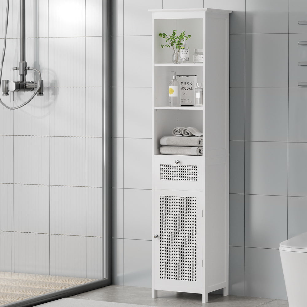 Tall Bathroom Storage Cabinet  White