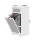 Artiss 2X Laundry Hamper Cabinet Bathroom Storage White Rattan