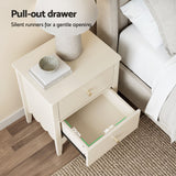 Artiss Bedside Table 2 Drawers Bedroom Storage Nightstand White