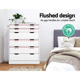6-drawer Tallboy White