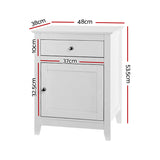 Gustav Bedside Table White