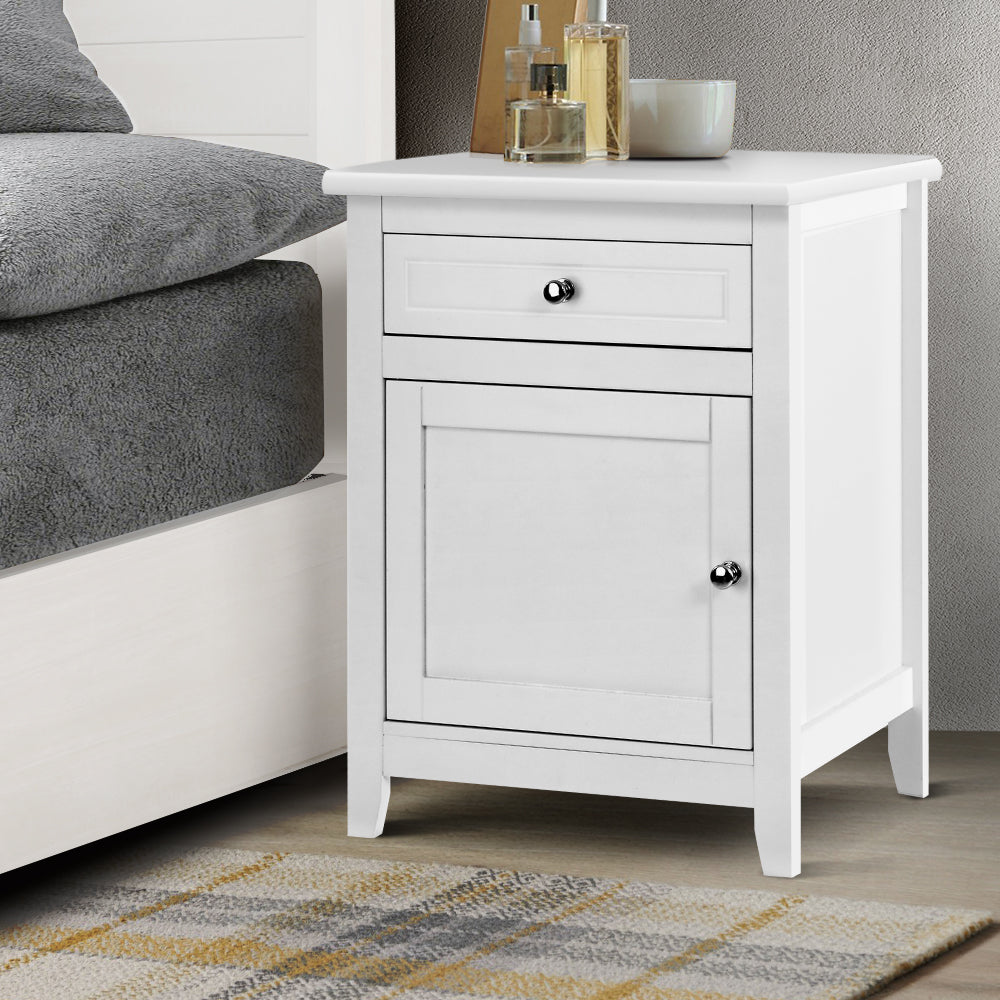 Gustav Bedside Table White