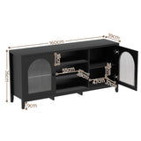 Artiss Buffet Sideboard Shelves Double Doors - Black
