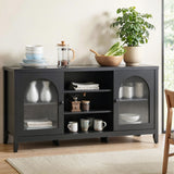 Artiss Buffet Sideboard Shelves Double Doors - Black