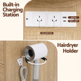 Artiss Dressing Table Vanity Desk Set Stool LED Bulbs Wood