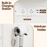 Artiss Dressing Table Vanity Desk Set 10 LED Bulbs RGB Light White