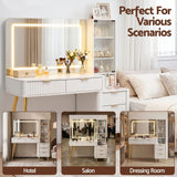 Artiss Dressing Table LED Vanity Desk Charging Station White