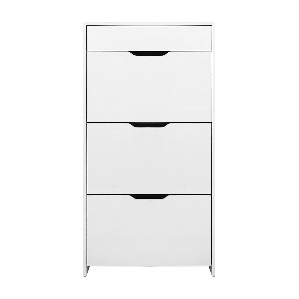 Artiss Shoe Rack Cabinet 24 Pairs White Luna