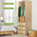 Artiss 2X Wardrobe Clothes Closet Storage Organiser Armoire Pine