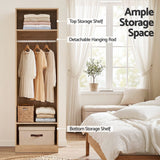 Artiss 2X Wardrobe Clothes Closet Storage Organiser Armoire Pine