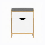 Artiss Storage Ottoman with Drawer 100kg Capacity Footrest Cushion Pine